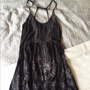 Grey Embroidered Free People Slip