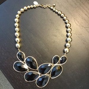 White House Black Market gold and black necklace