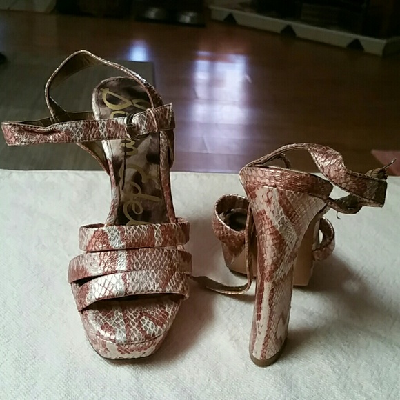 Snakeskin heels by Sam & Edelmon