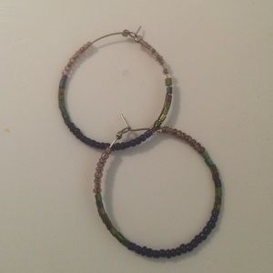 Colorful hoop earrings