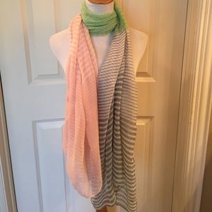 Colorblock pastel stripe scarf