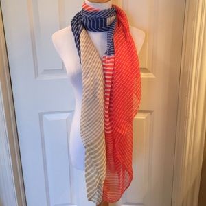 Colorblock Primary color stripe scarf