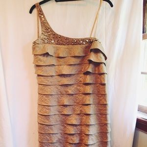 Jessica Howard bronze/gold cocktail dress