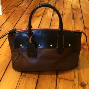 Dooney & Bourke leather satchel with grommets