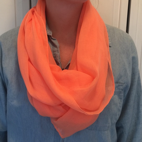 J.crew Orange Scarf NWOT - Picture 1 of 3