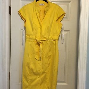 Barely worn yellow button down dress