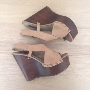 Steve Madden Wooden Wedge Sandals