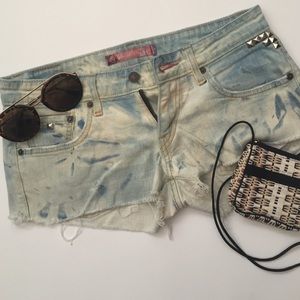 Distressed and Studded Shorts