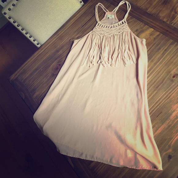 Umgee halter neck fringe dress