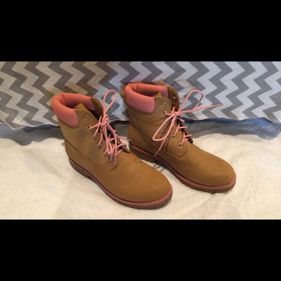Bella Marie Shoes - Adorable brown and pink boots