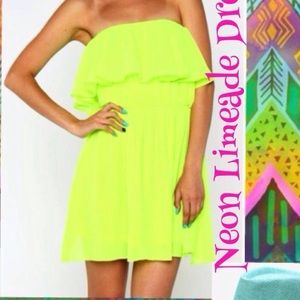 Margarita lime strapless dress