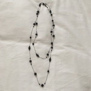Black bead necklace