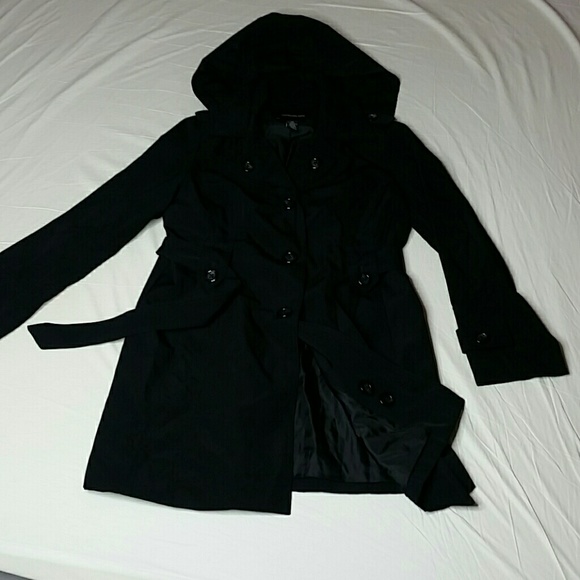 Black raincoat
