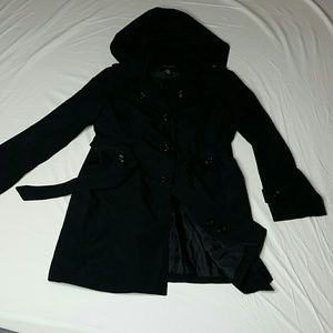 Black raincoat