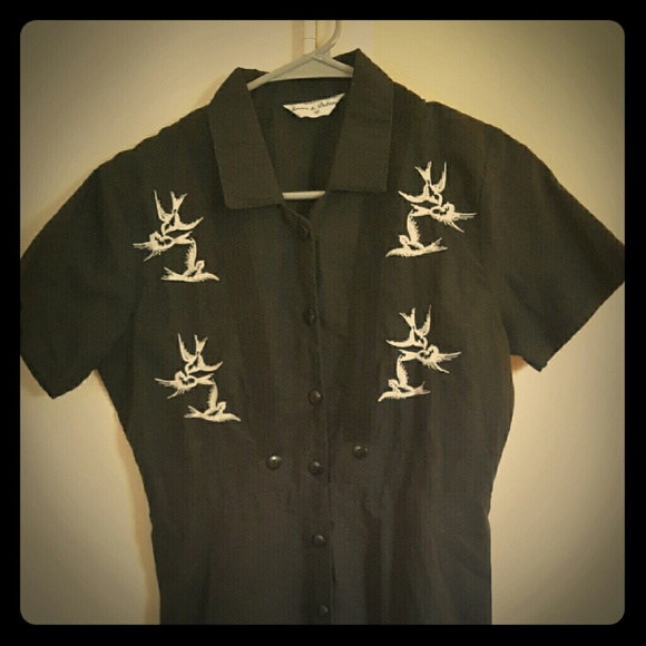 Vintage Rockabilly Guayabera Dress