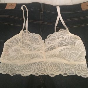 Cream colored lace Bralette