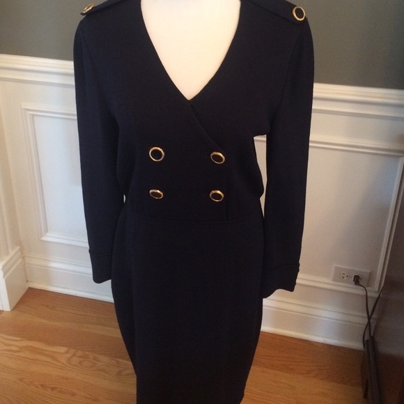 St. John Dresses & Skirts - St John navy knit dress
