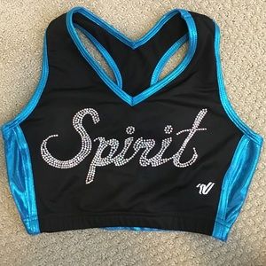 Adult medium teal and black bra