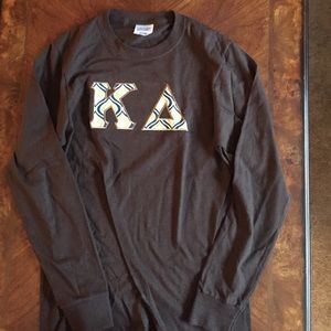 Long Sleeve Stitch Letter Shirt