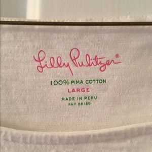Lilly Pulitzer off white cotton top