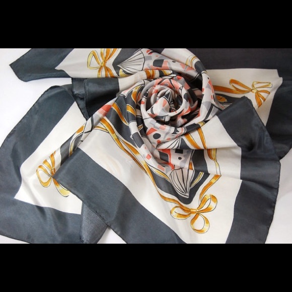 Vintage 100% silk Scarf by Karl Lagerfeld
