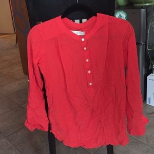 Half button blouse