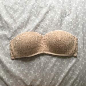 PINK bralette- nude in a Large