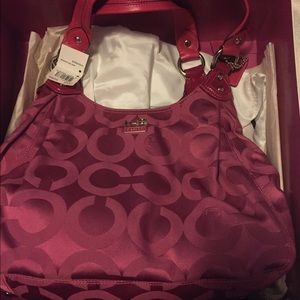 Coach Purse in Raspberry