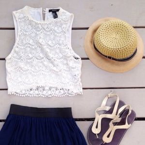 Lace crop top