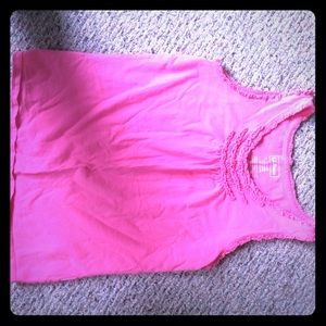 L.L bean pink cotton tank