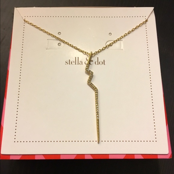 Stella & Dot Lighting Bolt Nacklace in Gold