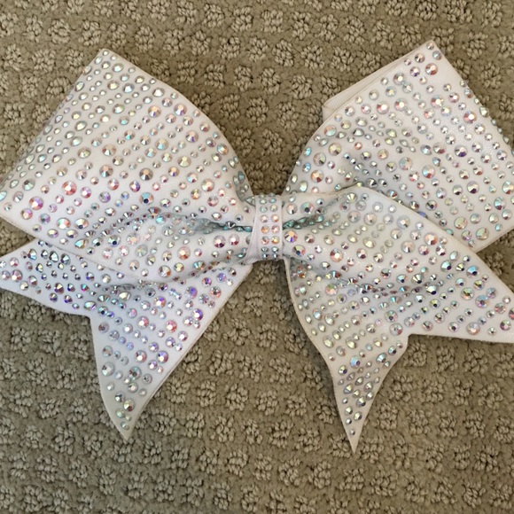 White Royalty Sparkly competition bow
