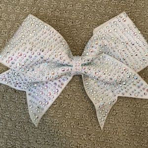 White Royalty Sparkly competition bow
