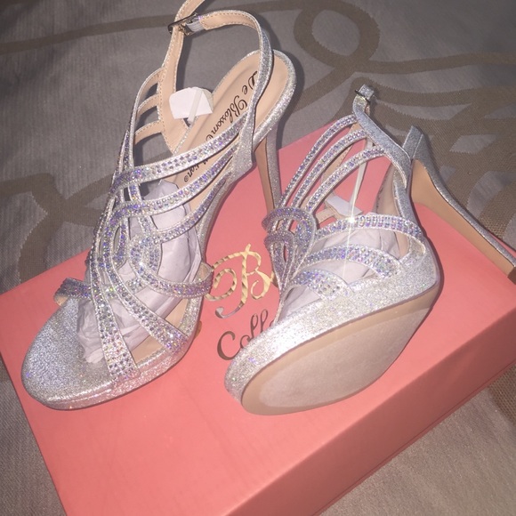 Strappy crystal platform heel by blossom
