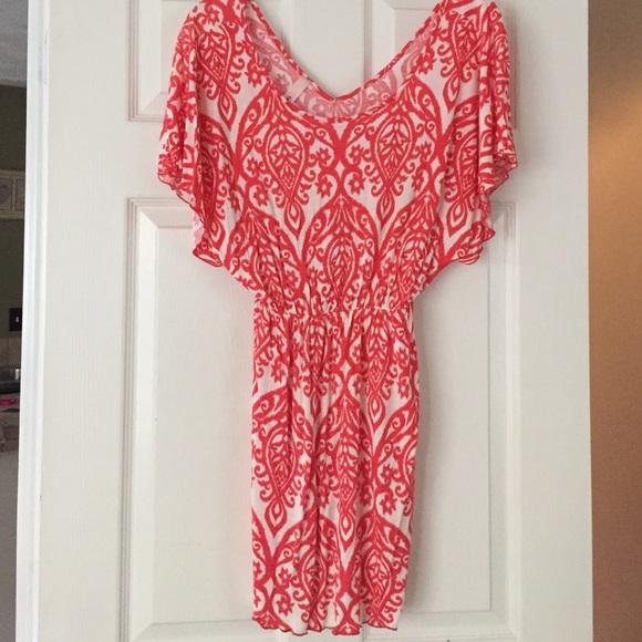 Coral paisley dress - Picture 2 of 4