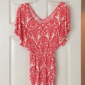 Coral paisley dress