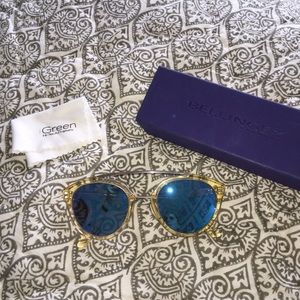 SALE! Blue Flower Westward Leaning Sunglasses