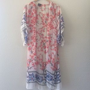 ❗️1 HR SALE❗️Long Kimono in Cherry Blossom Print
