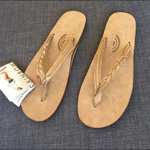NWT Braided Rainbow Sandals