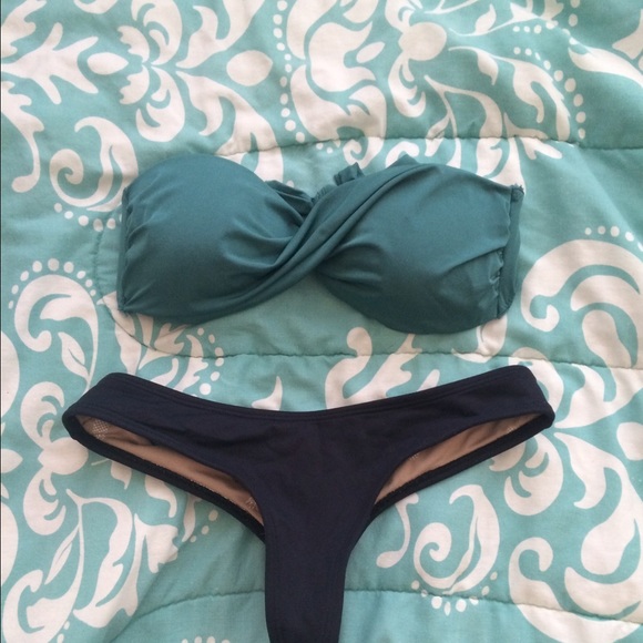 H&M Green Sage Bikini Top