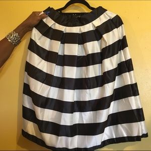 Black and White Stripe Skirt