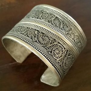 Silver cuff bracelet = instant compliments