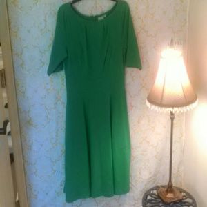 eShakti Green Fitted Dress