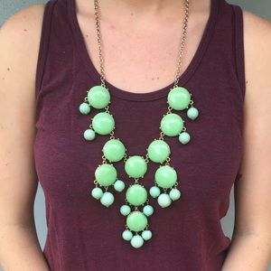 J.Crew Classic Mint Green Bubble Necklace