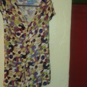 "Vera Wang " BLOUSE " WITH A SPLASH OF COLOR!