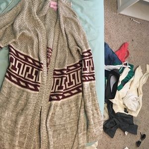 cardigan with tribal pattern