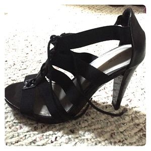 Size six black heels