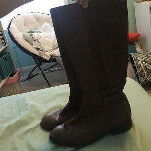 brown riding boots