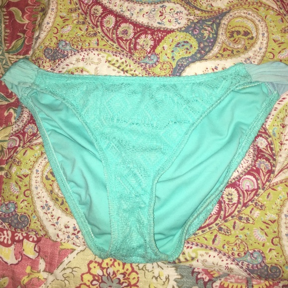 Turquoise swim bikini bottoms