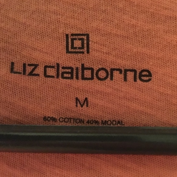 Coral colored short sleeve Liz Claiborne top - Picture 2 of 3